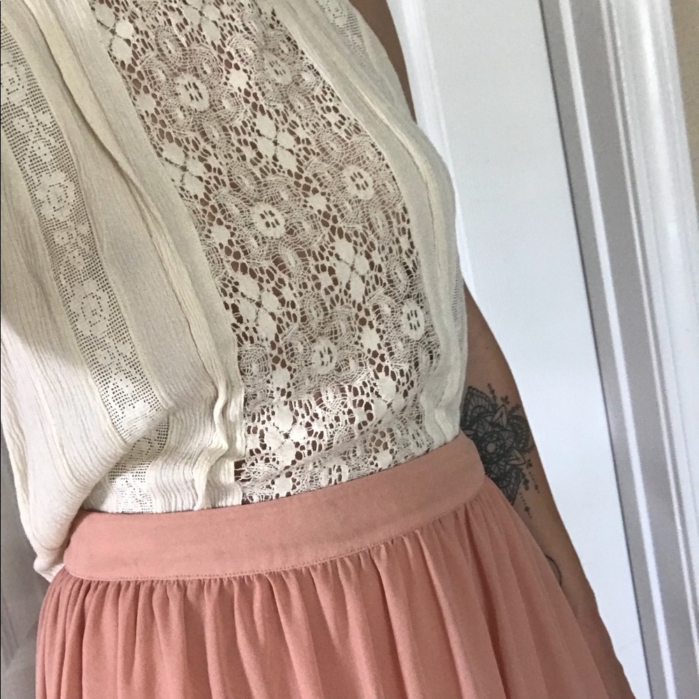 Blush Pink vintage skirt
